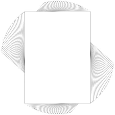 Mat Board Center Pack of 25 5x7 White Backing Boards - 4-Ply Thickness - for ...