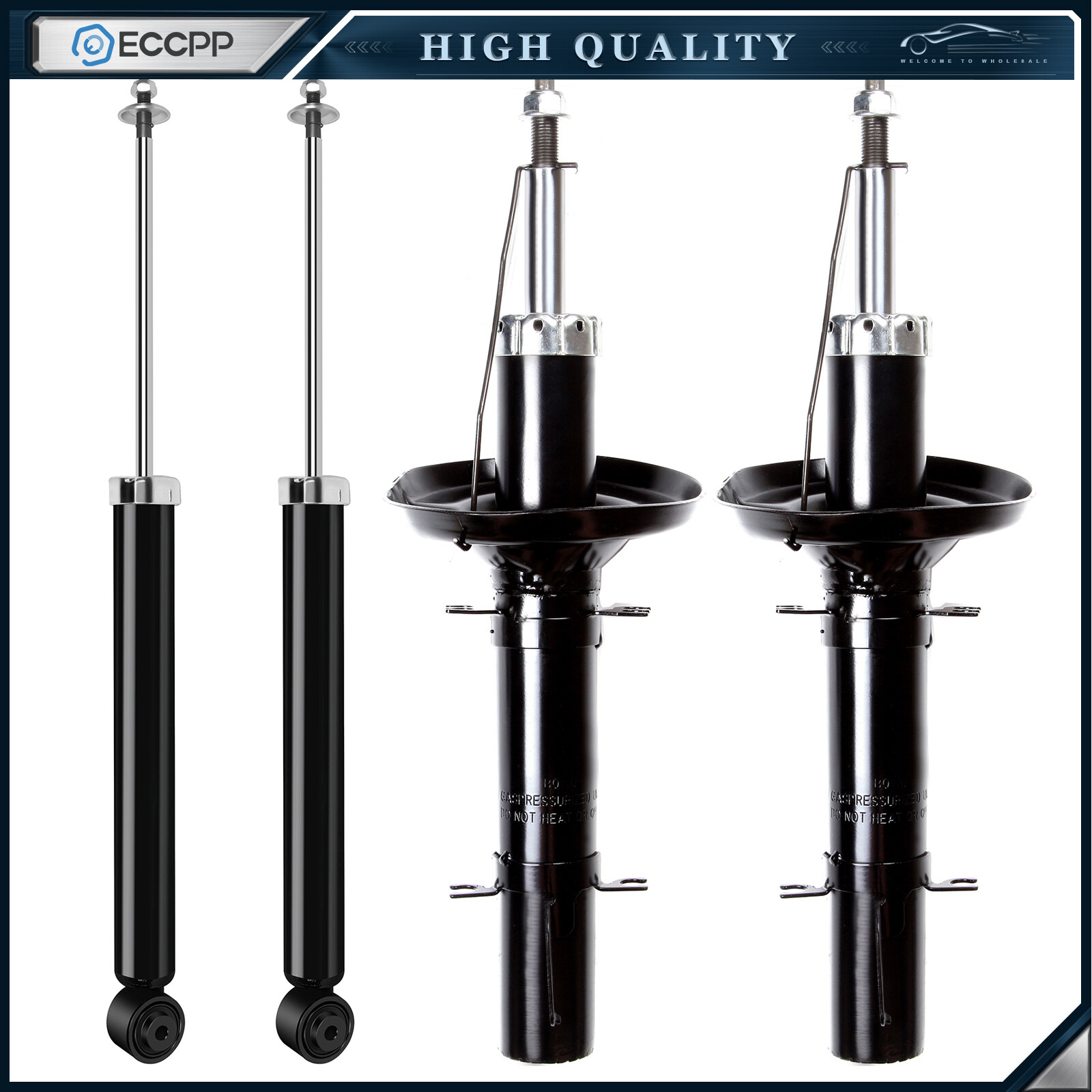 Front Rear Struts Shocks For Volkswagen Beetle Golf Jetta Left Right ECCPP