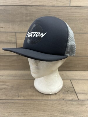 Burton Snowboard Hat Cap Adult Snapback Trucker Gray Mountain