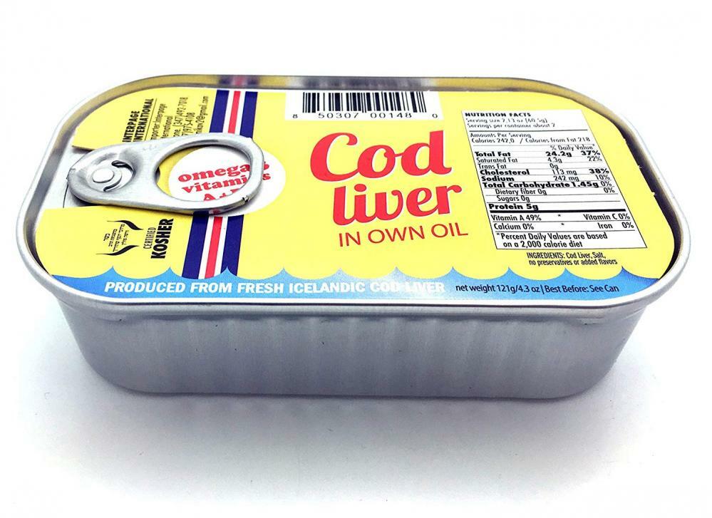 Cod Liver In Own Oil 4.3 oz can, Omega 3, Kosher (Pack of 3) eBay