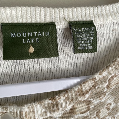 Mountain Lake Womens Sweater Large Size XL Cotton Buttons Up - Picture 3 of 8