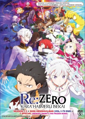 DVD Anime Re: Zero Starting Life In Another World Season 1-3 + 2