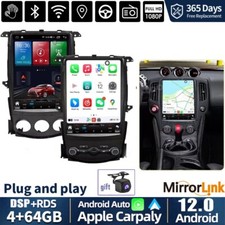 13.6" 4 64gb Android Car Radio Stereo Carplay Gps For 08-19 Nissan 370z