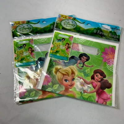 Tinkerbell Hallmark Disney Fairies Party Favor Treat Bags 16 Total New Birthday