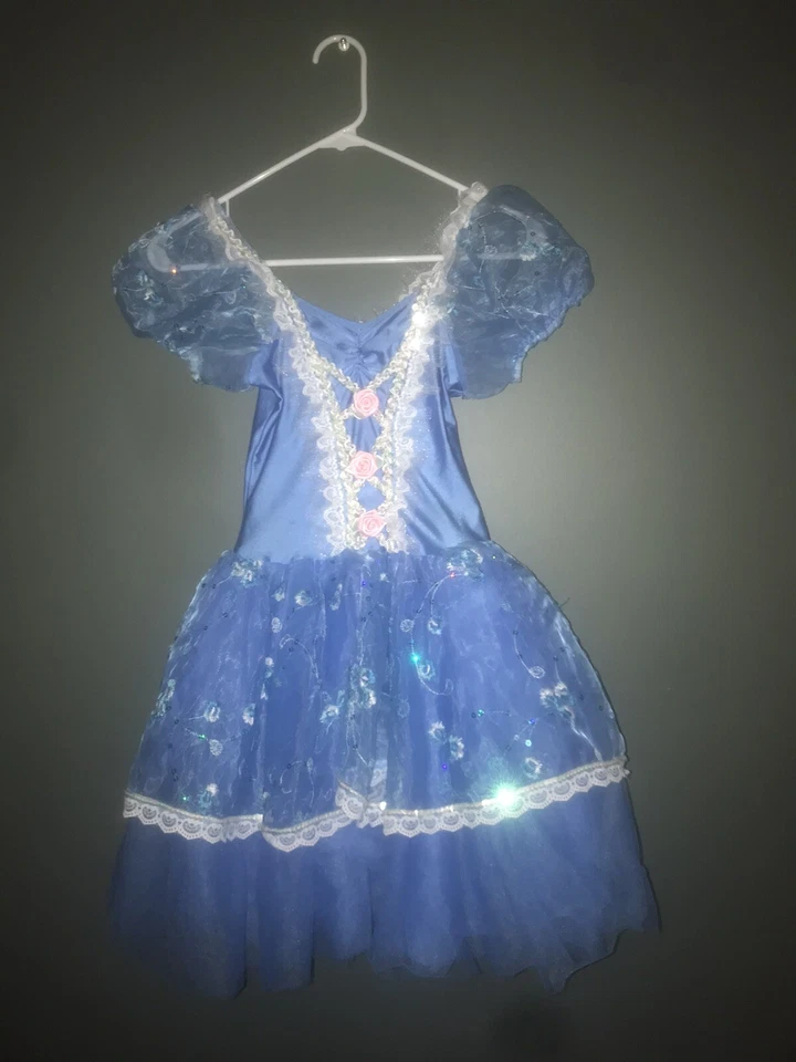 girls blue BALLET Dance Princess  COS PLAY dress size 7/8 9/10 - Image 2 of 4