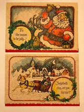 Lot of 6 Vintage Christmas Cards by Christmas Originals 1960-70s Made in USA