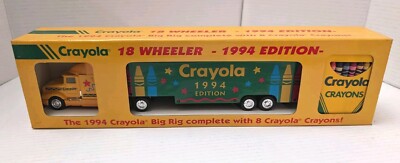 VINTAGE Crayola 18 Wheeler Big Rig 1994 Edition Die Cast Crayons NIB