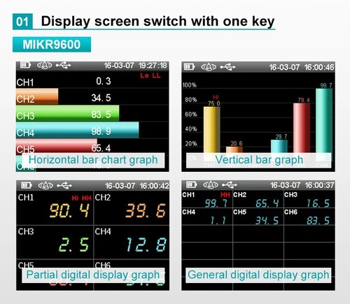 4Channel Color Temperature Paperless Data Recorder RS-485 High Quality - Picture 4 of 5
