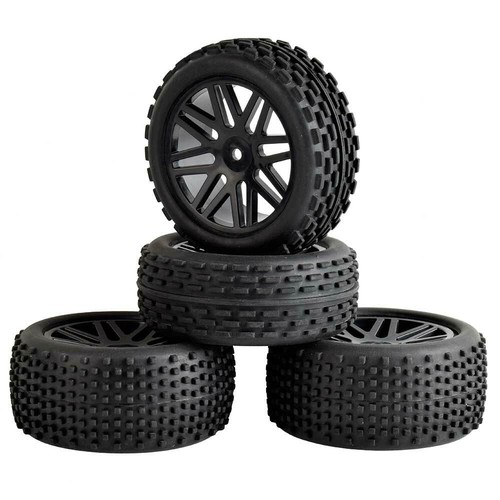 RC Off-Road Spoke Wheel Rim + Tires 4pcs For Redcat 1/10 Tornado EPX Buggy 94107 - Picture 3 of 31