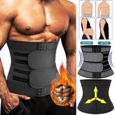 Women Men Sauna Corset Waist Trainer Sweat Belts Tummy Control Slim Body Shaper