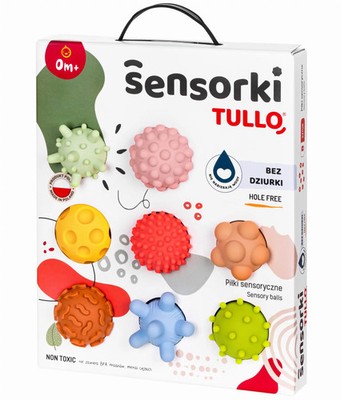 5905094778031 Sensorki Tullo Piłki Sensoryczne 8 szt. Bez dziurki. Pastelowe Tul