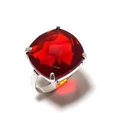 Mozambique Garnet Gemstone 925 Sterling Silver Gift Jewelry Ring Size 6 C462