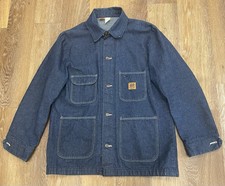 True Vintage 1970s Denim Chore Coat Big Ben Wrangler Dark Jean Made in USA