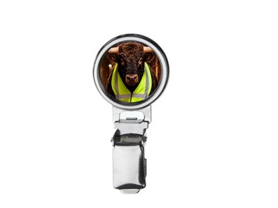 nai141 Bullenmülleimer Mann Kuppel Hund Show Ring Clip & Karte Event Ausweis Halter