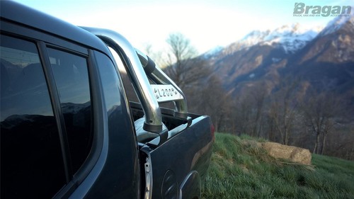 Roll Bar + Short Curved Tonneau Cover + Blue Spots To Fit Mitsubishi L200 05-15 - Picture 8 of 12