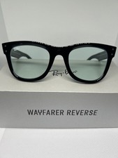 Ray-Ban Sunglasses RBR0502S WAYFARER REVERSE 6677/2 Black w Light Green 53 mm