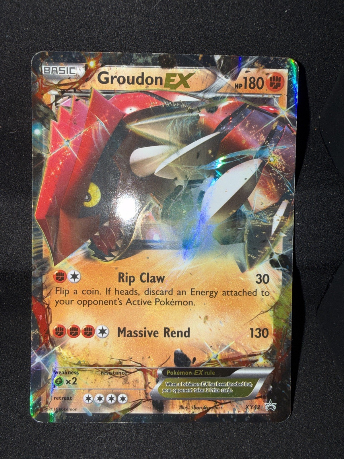 Pokémon Groudon EX TCG Ultra Rare Black Star Promo Card XY42 HP