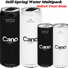 Cano Natural Sparkling Water Still Multipack Resealable Lids Spring Cans High pH