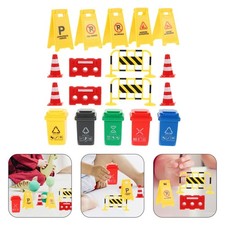 1Set Boy Girl Road Safety Toy Traffic Cones Signs and Barriers Play