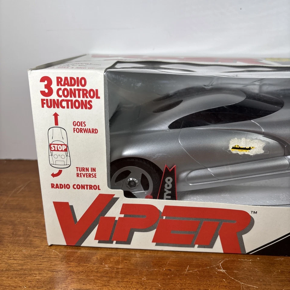 Vintage Tyco Silver Dodge Viper Defender TV show Radio Control RC NEW - Image 2 of 4