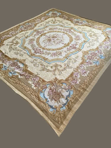French Country Aubusson Bedspread Coverlet With 4 Pillow Cases - Picture 3 of 15