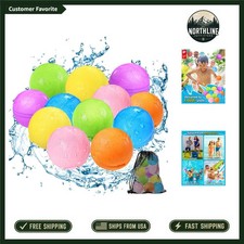12Pcs Durable Reusable Water Bomb Balloons for Kids - Fun Outdoor Water Play