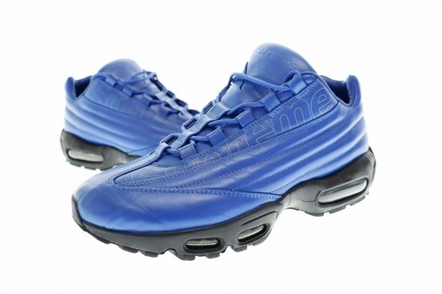 Baskets homme 9,5US Air Max 95 Lux cuir bleu marque Ci0999 400 vintage clo