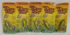 (5) Vintage Luhr-Jensen Klaw Baby Crankbait Fishing Lures Lot of 5 - Olive Craw