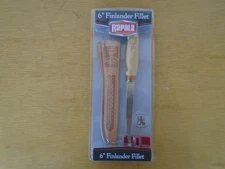 RAPALA / J Marttiini 6" Finlander Fillet Knife ~ w/ Leather Sheath + Sharpener