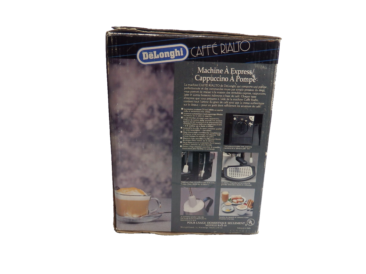 Delonghi Caffe Rialto Bar-19 Pump Driven Espresso Cappuccino