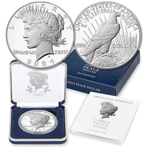 2024 San Francisco Proof $1 Peace Silver Dollar, OGP & COA