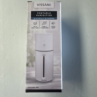 Vissani Portable Cool Mist Humidifier 10 oz   Color Changing Light, Top Fill NEW