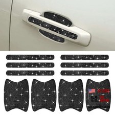 10PCS Bling Car Door Handle Protector, Crystal Rhinestone Anti-Scratch Black