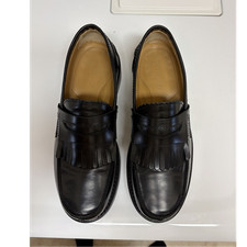 Our Legacy Black Leather Fringe Loafer Dress Shoes Men's Size 8 Standard