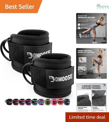 Ankle Strap for Cable Machine Neoprene Nylon Adjustable for Leg and Glutes