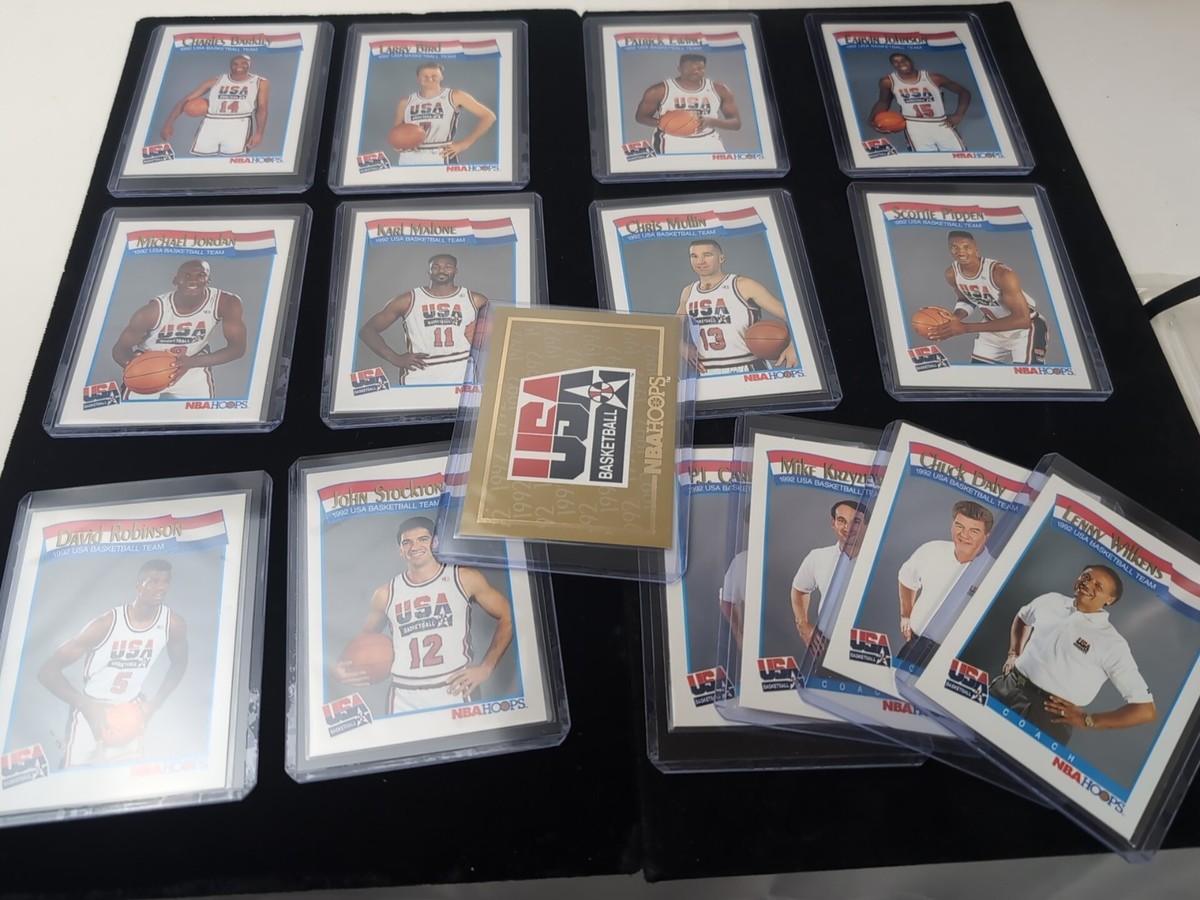 1992 - NBA Hoops USA Basketball DREAM TEAM - 15 Card Set W/ Gold