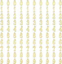 KALIONE 100Pcs Metal 0-9 Number Charm Pendants Charms for DIY Craft... 