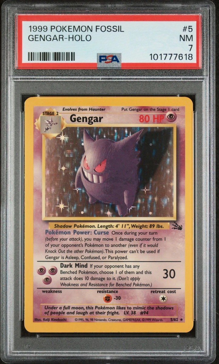 Fossil Gengar Pokémon TCG Individual Collectible Card Game Cards