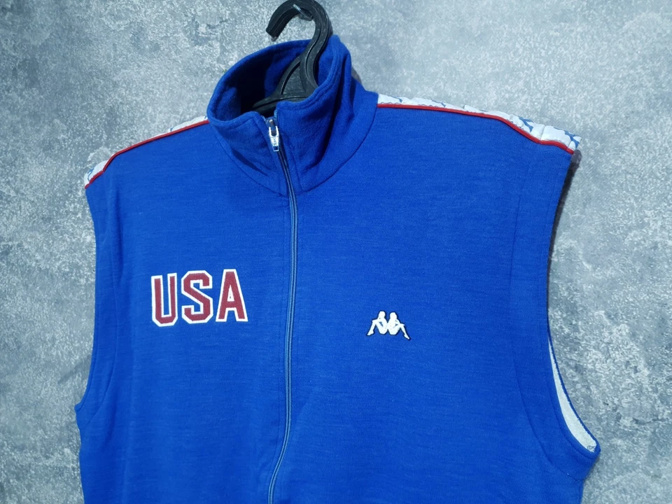 Kappa USA Removable Made In Italy Long Sleeves Track Jacket Vintage Mens Size L - Image 2 of 4
