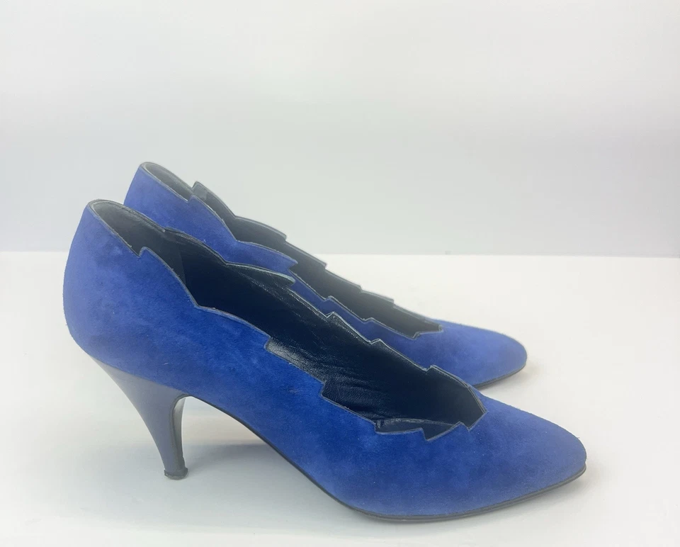 Salto Thierry Mugler azul vibrante feminino tamanho 6.5 - Imagem 2 de 4