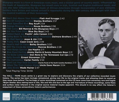 Various Artists Hall Of Fame: Best Of Bluegrass (CD) (US IMPORT) - Picture 2 of 2