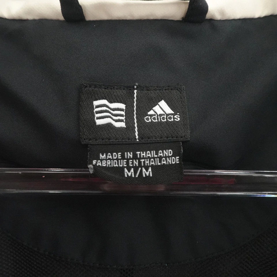 Chaqueta cortavientos Adidas para hombre mediana a prueba de clima tormenta cremallera completa golf al aire libre Foto 3 de 4