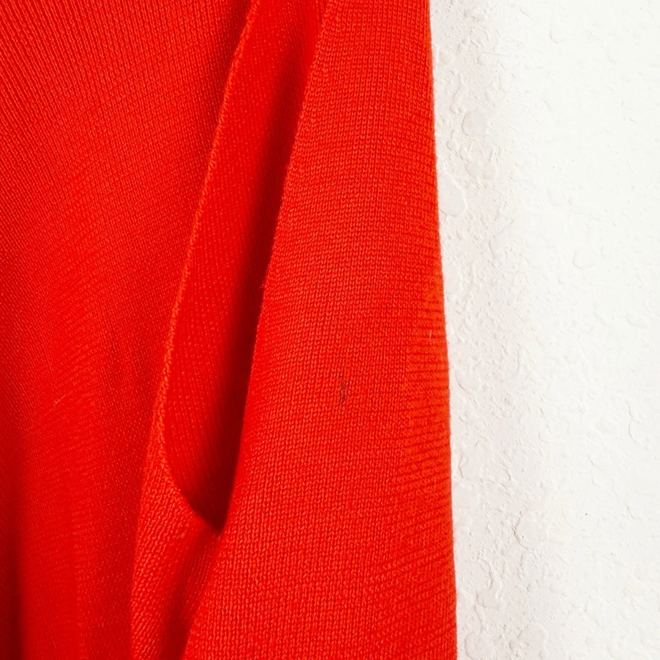 Suéter Dion Lee Rojo Corte Mezcla Lana Merino Cuello Alto Talla 8 Foto 4 de 4