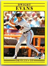 ⚾ 1991 Fleer Update #U-2 Dwight Evans Baltimore Orioles
