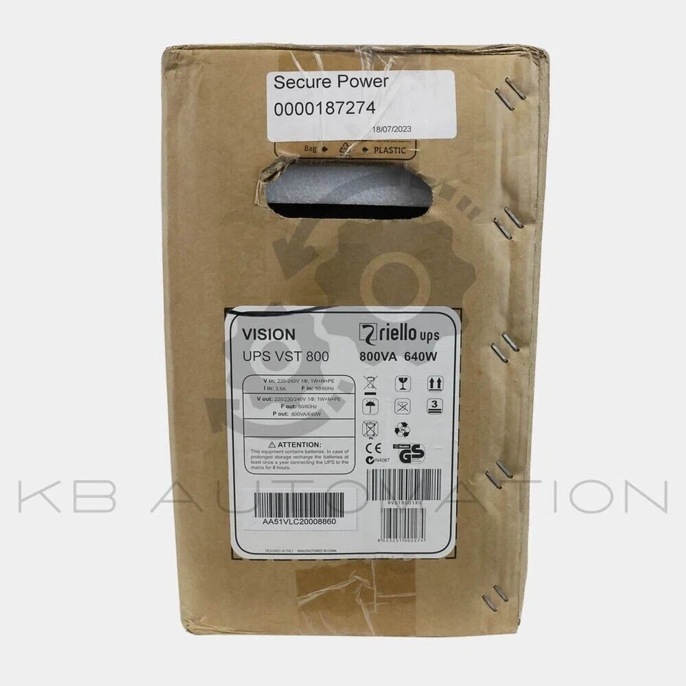 Riello UPS BVST8001RU 800VA Vision Tower Uninterruptible Power Supply, 640W - Image 2 of 4