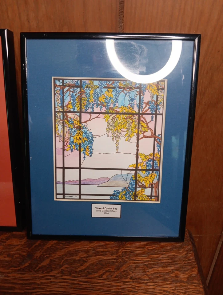Sketches artist signed stain glass inspired 8×10" professionally framed Ausen 13 - Image 3 of 4