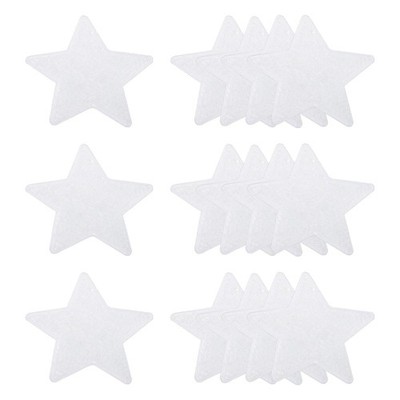 20 Pcs Sequin Star Iron on Patches 5 x 4.7 Inch Embroidery White Decoration