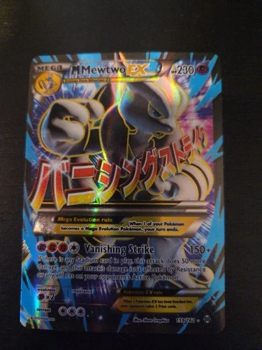 Pokémon M Mega Mewtwo Holo Card PSA 9 XY EX Full Art 160/162 Breakthrough