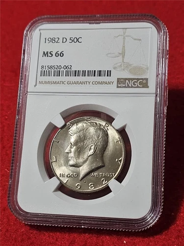 1982-D   Kennedy Half Dollar. NGC MS 66                                #MF-T3355