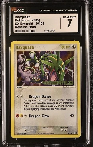 Pokemon Rayquaza EX Emerald Reverse Holo Rare #9 CGC 7
